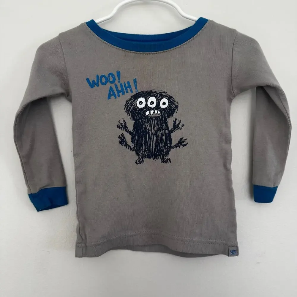 babyGAP Fitted Monster Pajama Sets, Bundle Includes 2 Pair